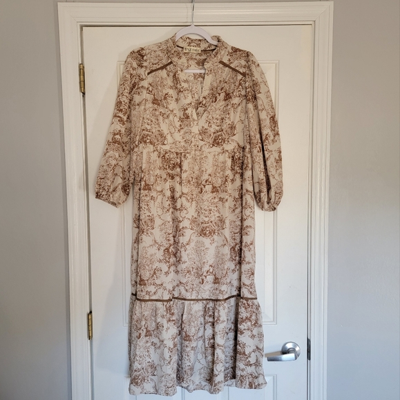 Women's Midi Elegant Dress - Picture 1 of 8